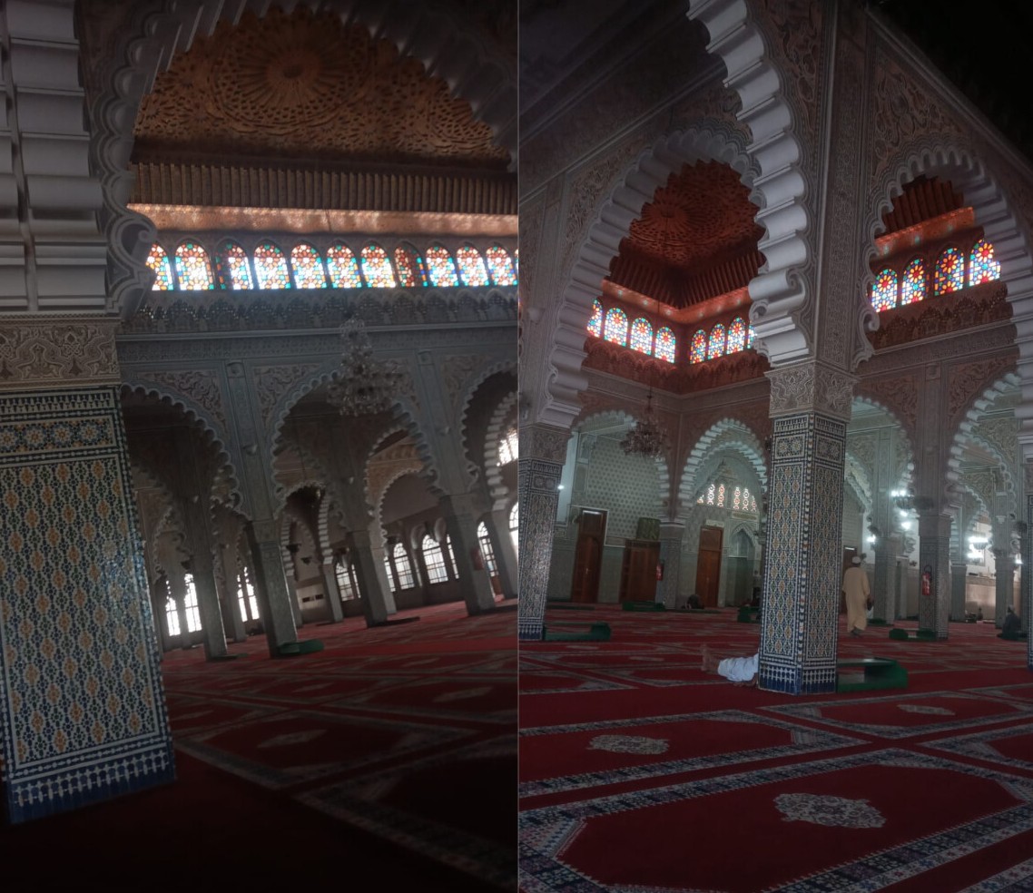 خطير .. اختفاء قطع الزجاج العراقي من نوافذ إحدى قباب مسجد الإمام مالك بفاس